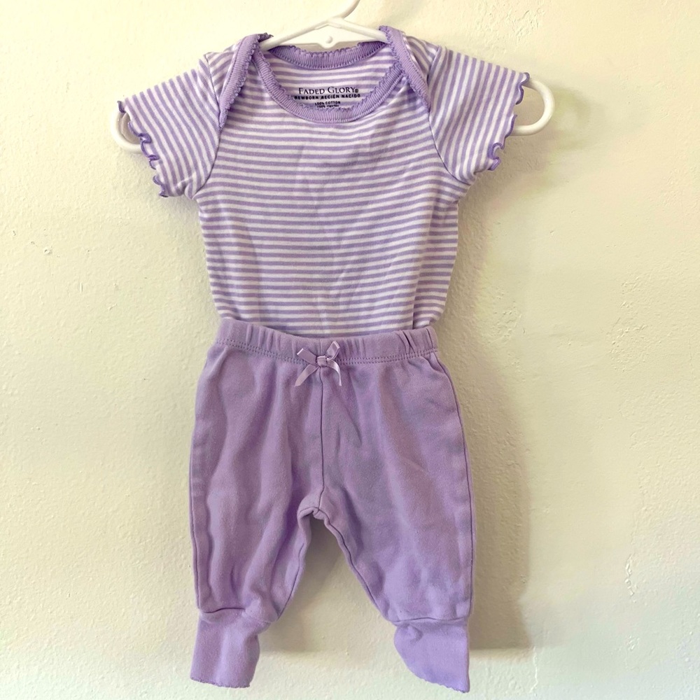 Faded Glory Newborn Matching Set